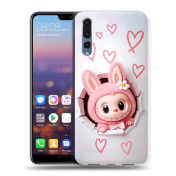 Силиконовый противоударный чехол на Huawei P20 Pro с принтом Labubu Лабубу Силиконовый противоударный чехол на Huawei P20 Pro с принтом Labubu Лабубу