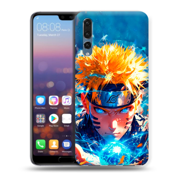 Силиконовый противоударный чехол на Huawei P20 Pro с принтом Аниме Наруто Naruto