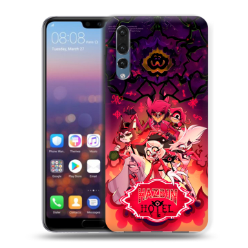 Силиконовый противоударный чехол на Huawei P20 Pro с принтом Hazbin Hotel Отель Хазбин Силиконовый противоударный чехол на Huawei P20 Pro с принтом Hazbin Hotel Отель Хазбин