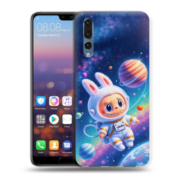 Силиконовый противоударный чехол на Huawei P20 Pro с принтом Labubu Лабубу Силиконовый противоударный чехол на Huawei P20 Pro с принтом Labubu Лабубу