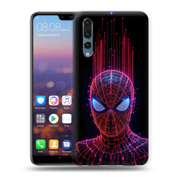 Силиконовый противоударный чехол на Huawei P20 Pro с принтом Spiderman Человек паук Силиконовый противоударный чехол на Huawei P20 Pro с принтом Spiderman Человек паук
