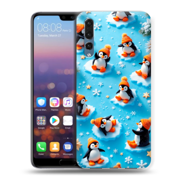 Силиконовый противоударный чехол на Huawei P20 Pro с принтом Новый год