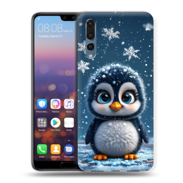 Силиконовый противоударный чехол на Huawei P20 Pro с принтом Новый год