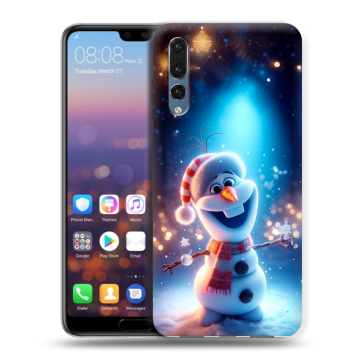 Силиконовый противоударный чехол на Huawei P20 Pro с принтом Новый год