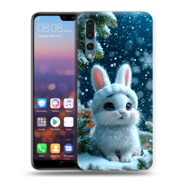 Силиконовый противоударный чехол на Huawei P20 Pro с принтом Новый год