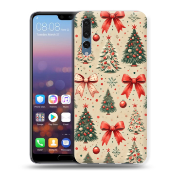 Силиконовый противоударный чехол на Huawei P20 Pro с принтом Новый год