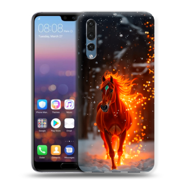 Силиконовый противоударный чехол на Huawei P20 Pro с принтом Новый год