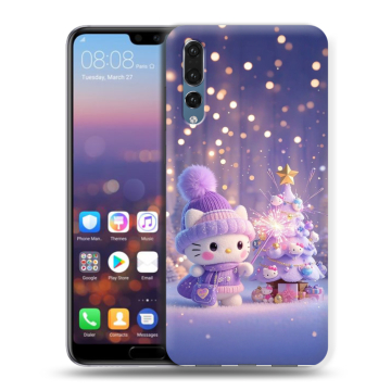 Силиконовый противоударный чехол на Huawei P20 Pro с принтом Новый год