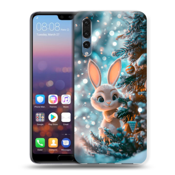 Силиконовый противоударный чехол на Huawei P20 Pro с принтом Новый год