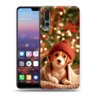 Силиконовый противоударный чехол на Huawei P20 Pro с принтом Новый год