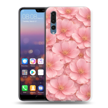 Силиконовый противоударный чехол на Huawei P20 Pro с принтом женский