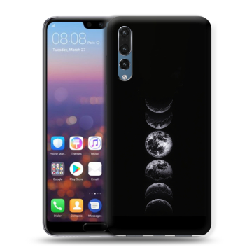 Силиконовый противоударный чехол на Huawei P20 Pro с принтом женский