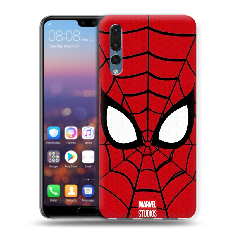 Силиконовый противоударный чехол на Huawei P20 Pro с принтом человек паук spiderman Силиконовый противоударный чехол на Huawei P20 Pro с принтом человек паук spiderman