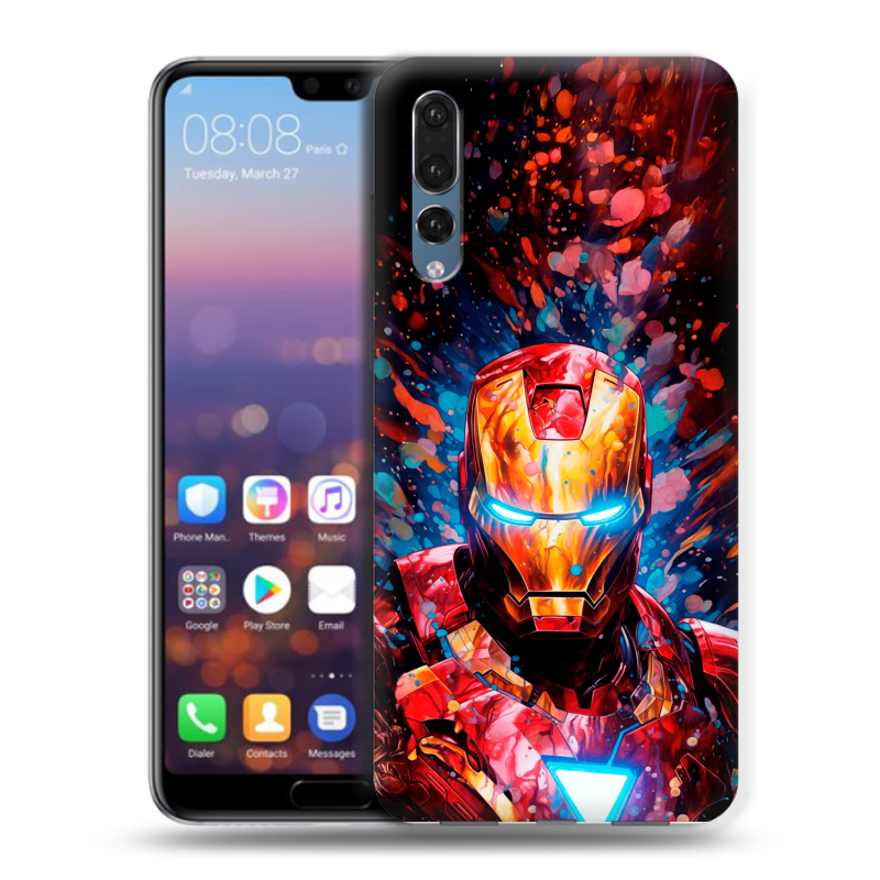 Пластиковый чехол на Huawei P20 Pro с принтом Железный человек Ironman Пластиковый чехол на Huawei P20 Pro с принтом Железный человек Ironman