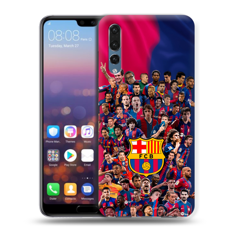 Силиконовый противоударный чехол на Huawei P20 Pro с принтом Барселона Barcelona Силиконовый противоударный чехол на Huawei P20 Pro с принтом Барселона Barcelona