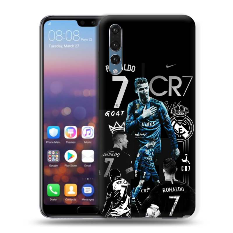 Пластиковый чехол на Huawei P20 Pro с принтом Реал Роналдо Пластиковый чехол на Huawei P20 Pro с принтом Реал Роналдо