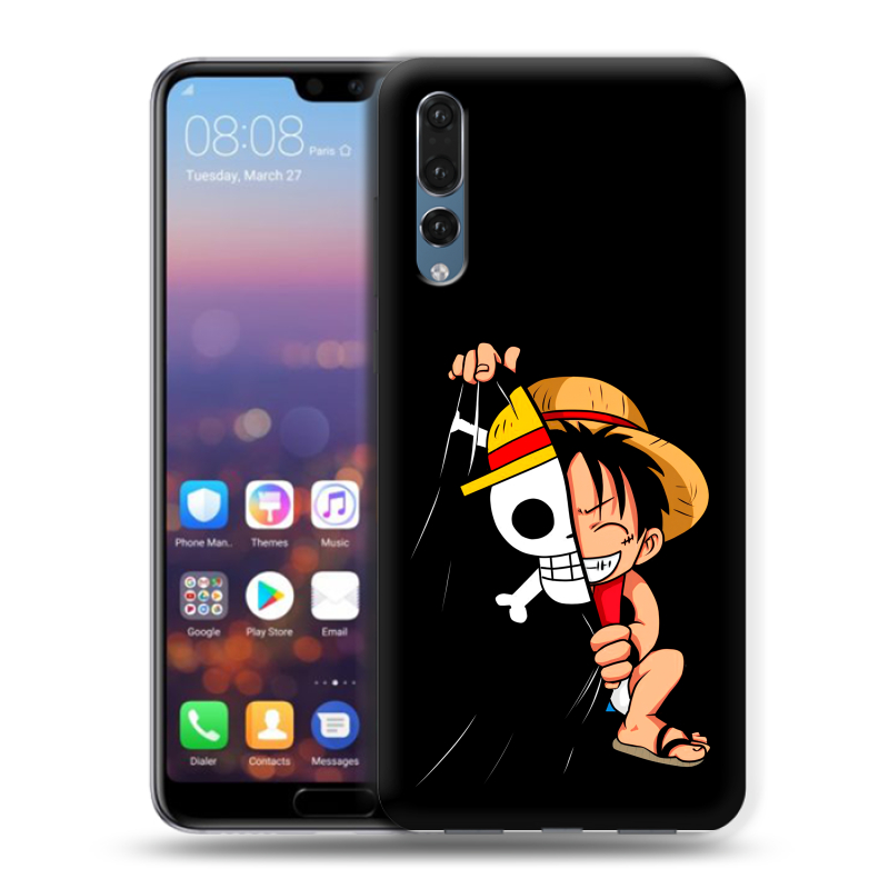 Силиконовый противоударный чехол на Huawei P20 Pro с принтом One Piece Ван Пис Силиконовый противоударный чехол на Huawei P20 Pro с принтом One Piece Ван Пис