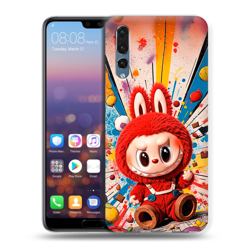 Пластиковый чехол на Huawei P20 Pro с принтом Labubu Лабубу Пластиковый чехол на Huawei P20 Pro с принтом Labubu Лабубу