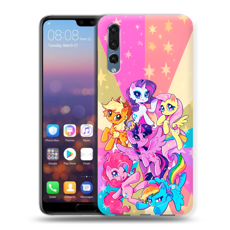 Силиконовый противоударный чехол на Huawei P20 Pro с принтом My little pony Дружба чудо Силиконовый противоударный чехол на Huawei P20 Pro с принтом My little pony Дружба чудо