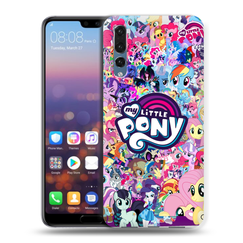 Силиконовый противоударный чехол на Huawei P20 Pro с принтом My little pony Дружба чудо Силиконовый противоударный чехол на Huawei P20 Pro с принтом My little pony Дружба чудо