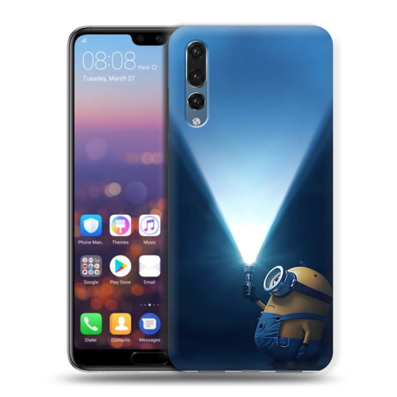 Пластиковый чехол на Huawei P20 Pro с принтом Миньоны Пластиковый чехол на Huawei P20 Pro с принтом Миньоны