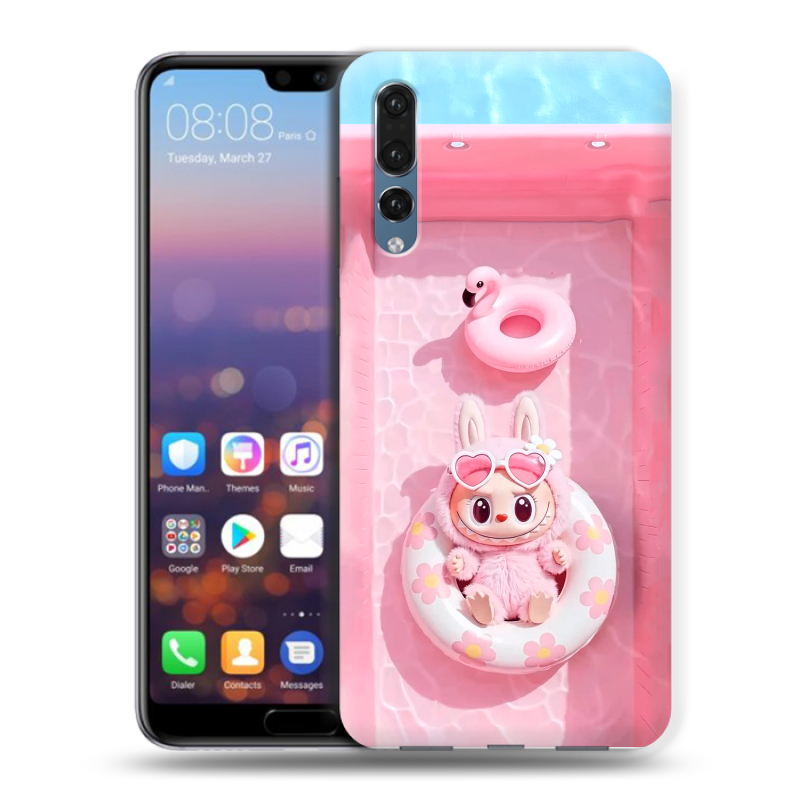 Пластиковый чехол на Huawei P20 Pro с принтом Labubu Лабубу Пластиковый чехол на Huawei P20 Pro с принтом Labubu Лабубу