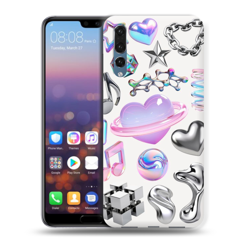 Пластиковый чехол на Huawei P20 Pro с принтом Y2K Пластиковый чехол на Huawei P20 Pro с принтом Y2K