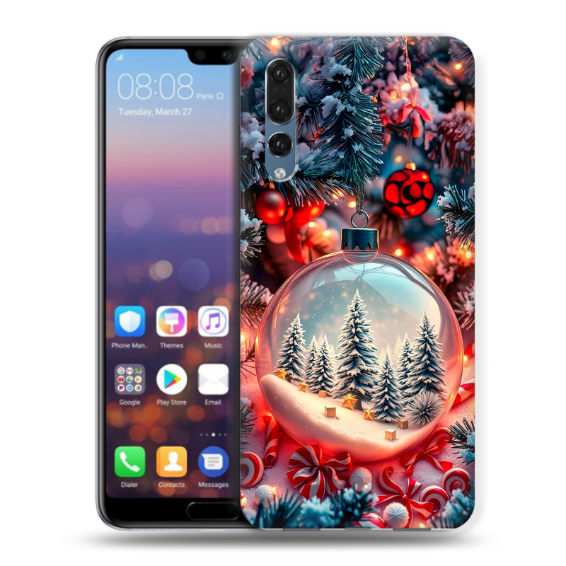 Пластиковый чехол на Huawei P20 Pro с принтом Новый год Пластиковый чехол на Huawei P20 Pro с принтом Новый год