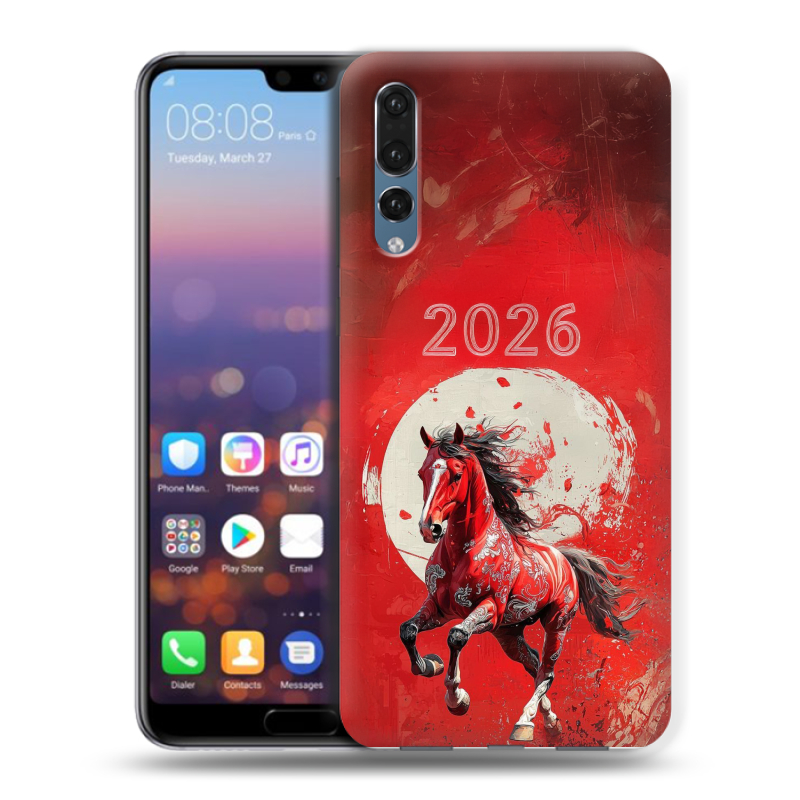 Пластиковый чехол на Huawei P20 Pro с принтом Новый год Пластиковый чехол на Huawei P20 Pro с принтом Новый год