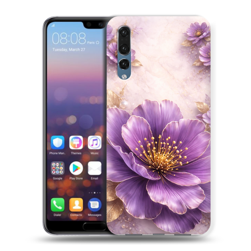 Силиконовый противоударный чехол на Huawei P20 Pro с принтом женский Силиконовый противоударный чехол на Huawei P20 Pro с принтом женский