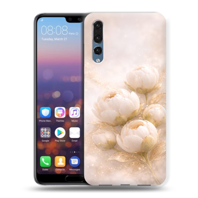 Силиконовый противоударный чехол на Huawei P20 Pro с принтом женский Силиконовый противоударный чехол на Huawei P20 Pro с принтом женский