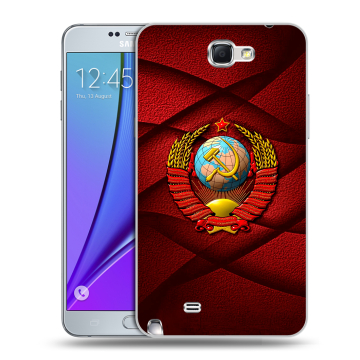 Пластиковый чехол на Samsung Galaxy Note 2 с принтом Герб СССР