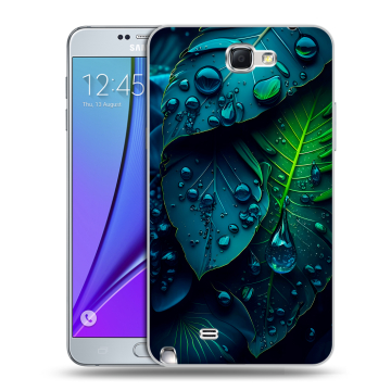 Пластиковый чехол на Samsung Galaxy Note 2 с принтом Листья Пластиковый чехол на Samsung Galaxy Note 2 с принтом Листья