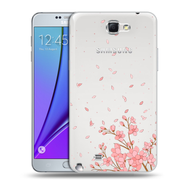 Пластиковый чехол на Samsung Galaxy Note 2 с принтом Ветка сакуры Пластиковый чехол на Samsung Galaxy Note 2 с принтом Ветка сакуры