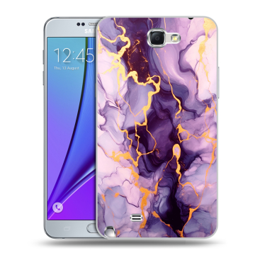 Пластиковый чехол на Samsung Galaxy Note 2 с принтом Мрамор