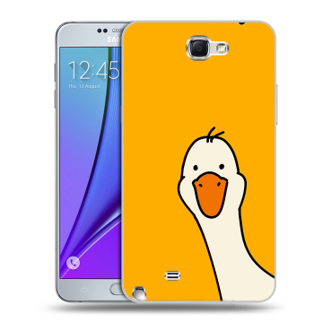 Пластиковый чехол на Samsung Galaxy Note 2 с принтом Утка Пластиковый чехол на Samsung Galaxy Note 2 с принтом Утка