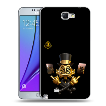 Пластиковый чехол на Samsung Galaxy Note 2 с принтом Золотой скрудж макдак