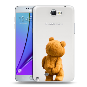 Пластиковый чехол на Samsung Galaxy Note 2 с принтом Медведь