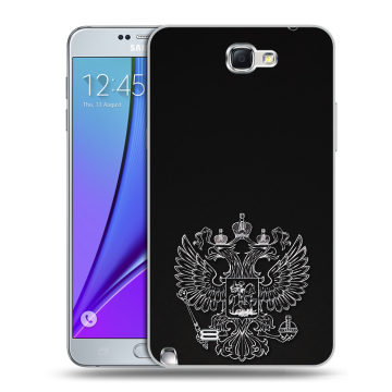 Пластиковый чехол на Samsung Galaxy Note 2 с принтом Герб России