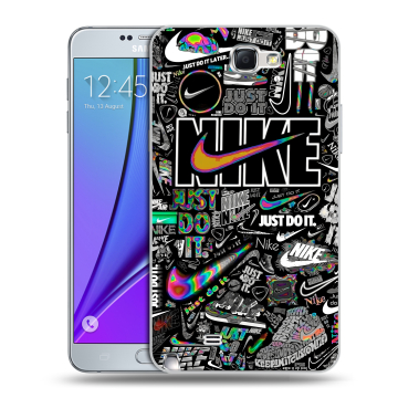 Пластиковый чехол на Samsung Galaxy Note 2 с принтом Найк Пластиковый чехол на Samsung Galaxy Note 2 с принтом Найк