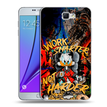 Пластиковый чехол на Samsung Galaxy Note 2 с принтом Дональд Дак Деньги