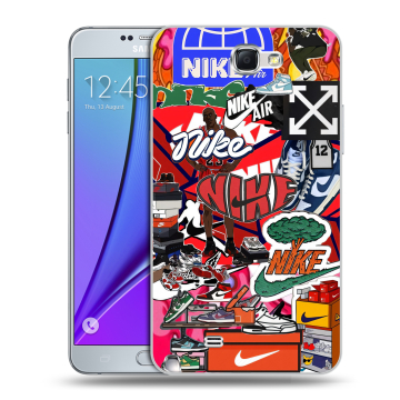 Пластиковый чехол на Samsung Galaxy Note 2 с принтом Найк Nike яркий Пластиковый чехол на Samsung Galaxy Note 2 с принтом Найк Nike яркий
