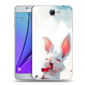 Пластиковый чехол на Samsung Galaxy Note 2 с принтом кролик зайчик Пластиковый чехол на Samsung Galaxy Note 2 с принтом кролик зайчик