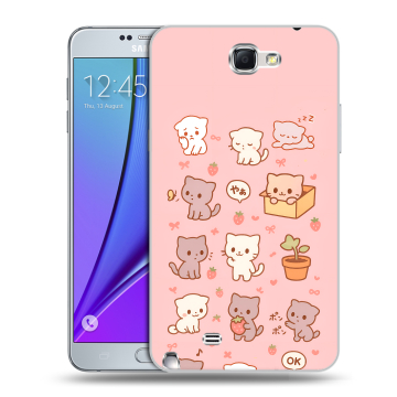 Пластиковый чехол на Samsung Galaxy Note 2 с принтом Hello Kitty Хелоу Кити Пластиковый чехол на Samsung Galaxy Note 2 с принтом Hello Kitty Хелоу Кити