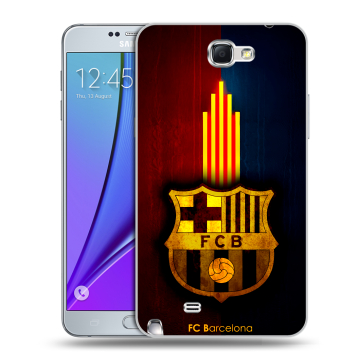 Пластиковый чехол на Samsung Galaxy Note 2 с принтом Барселона Barcelona