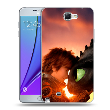 Пластиковый чехол на Samsung Galaxy Note 2 с принтом Как приручить дракона Пластиковый чехол на Samsung Galaxy Note 2 с принтом Как приручить дракона