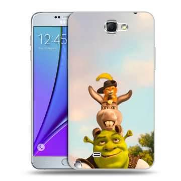 Пластиковый чехол на Samsung Galaxy Note 2 с принтом Шрек Shrek