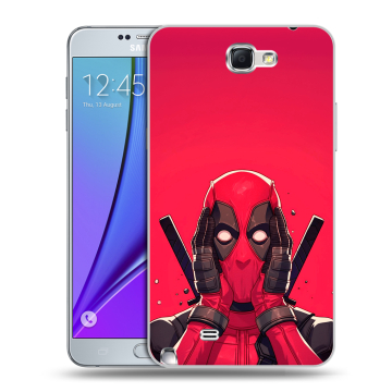 Пластиковый чехол на Samsung Galaxy Note 2 с принтом Дедпул Deadpool Пластиковый чехол на Samsung Galaxy Note 2 с принтом Дедпул Deadpool