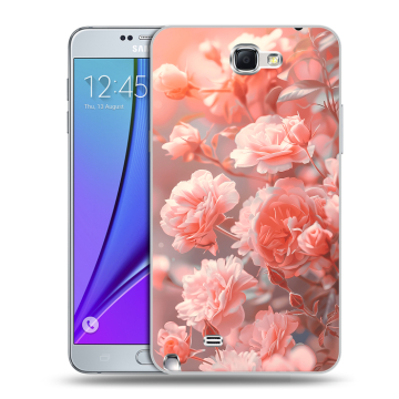 Пластиковый чехол на Samsung Galaxy Note 2 с принтом Розы цветы