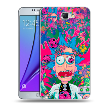 Пластиковый чехол на Samsung Galaxy Note 2 с принтом Рик и Морти Rick Morty Пластиковый чехол на Samsung Galaxy Note 2 с принтом Рик и Морти Rick Morty